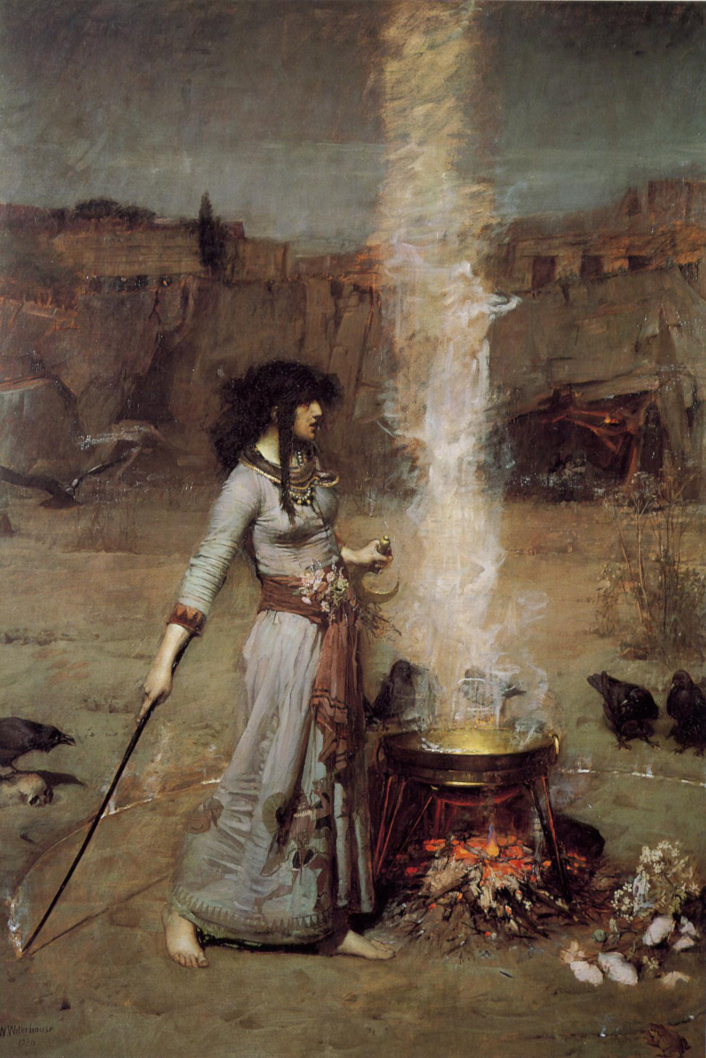 The Magic Circle in Detail John William Waterhouse